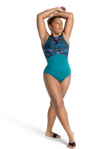 Mystical Forest V Front/ Back Scoop Tank Leotard 11910W- Capezio