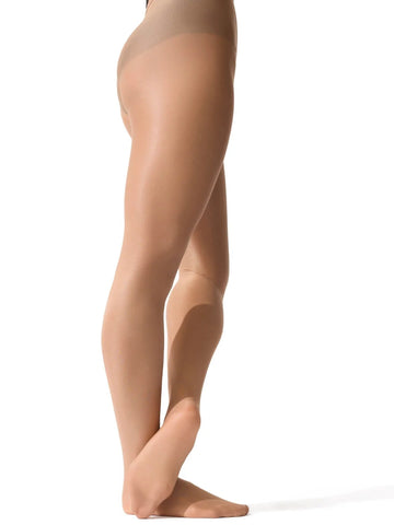 Capezio ultra shimmery footed tight 1809- nude
