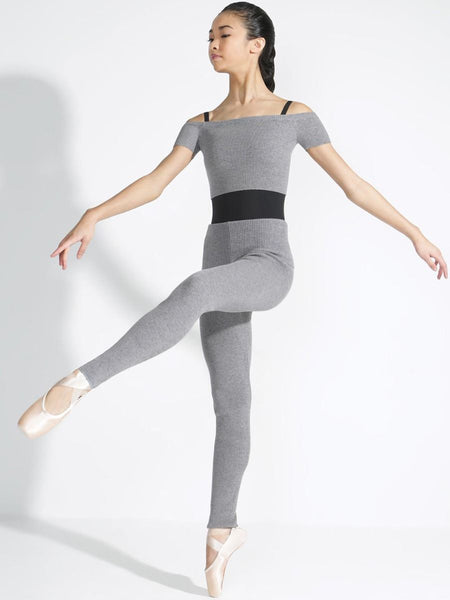 Capezio - Ribbed Knit Cropped Sweater