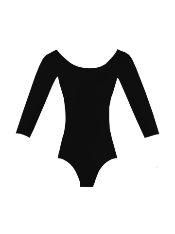 Maya - Long sleeve leotard sunset V back- 3/4 Sleeve Leotard