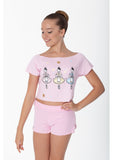 El Petit Ballet - Pink Short sleeve T-shirt Coppelia